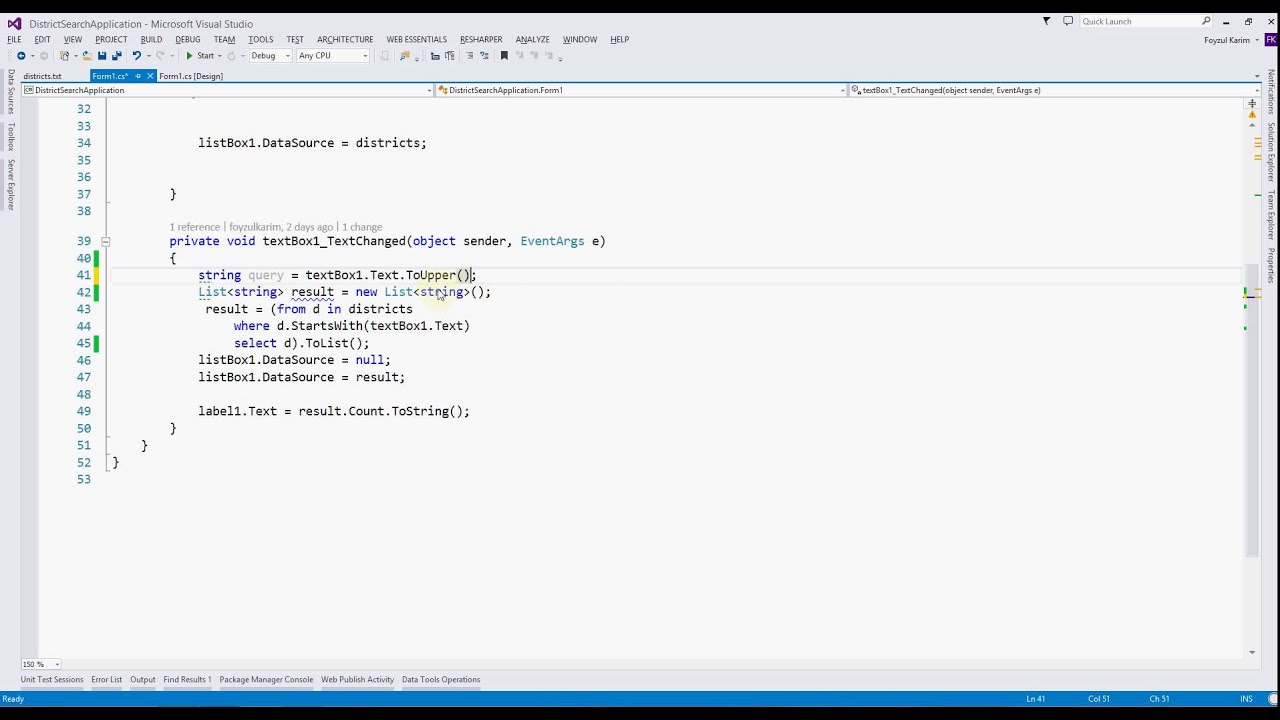 Getting Started with C# Part 11: LINQ ToUpper and Contains (Solution of Part 10 assignment)