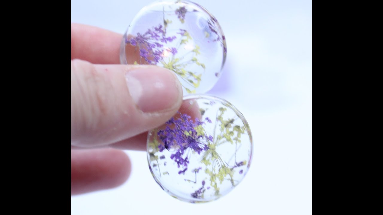 How to make Dried Flower Ear Plug/Tunnels with Silicone Molds and Resin