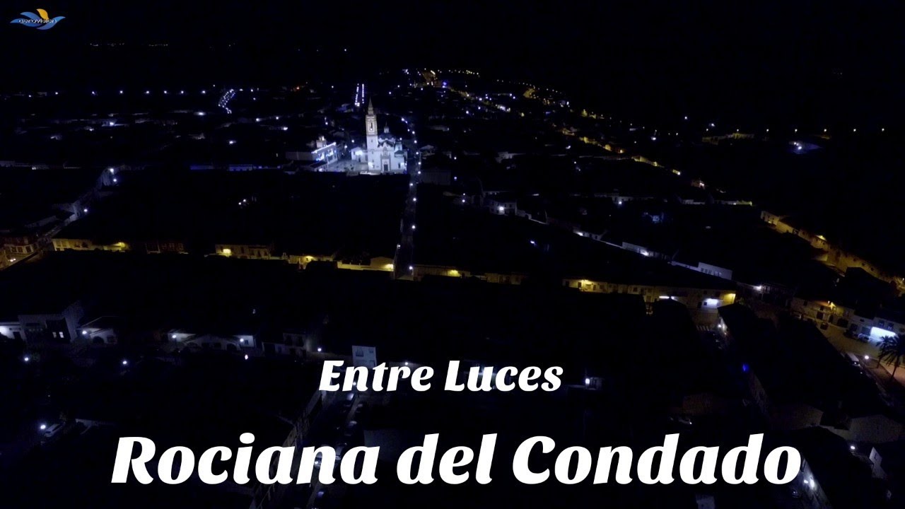 Rociana entre luces. Typical town southern Spain.