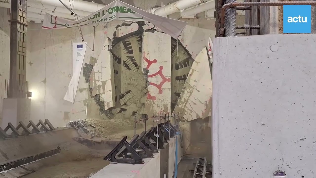 Les images impressionnantes d'un tunnelier à Toulouse