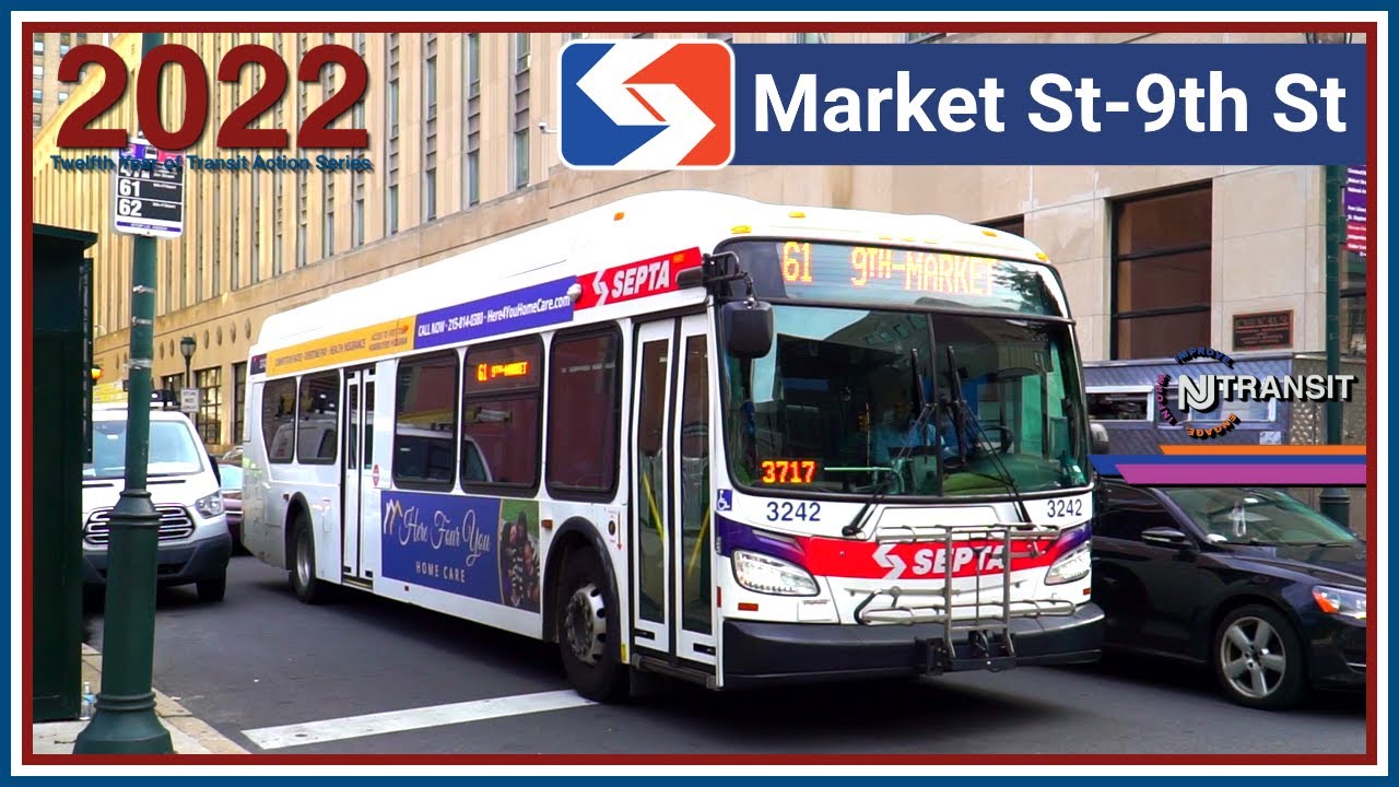 Philadelphia, PA: SEPTA and NJ Transit Buses at 9th & Market - SEPTA TrAcSe 2022