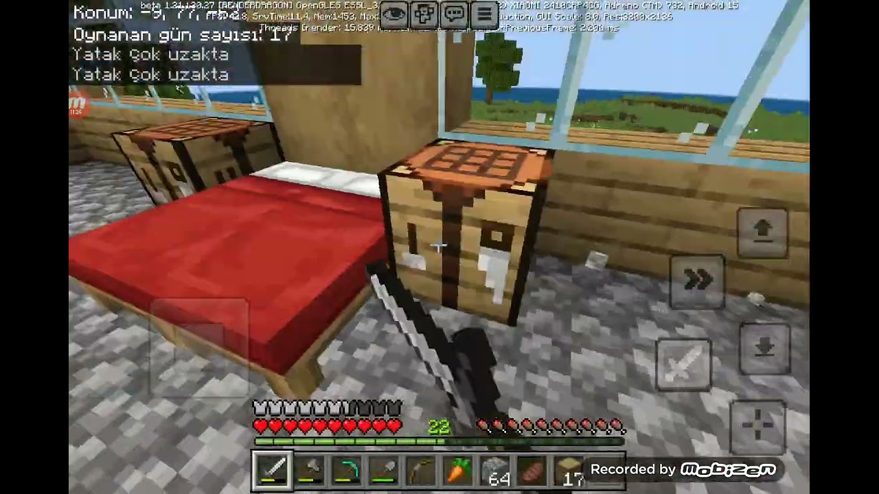 Minecraft ama ADADAYIM (5) evin çatısını bitirdik ve madeni indik
