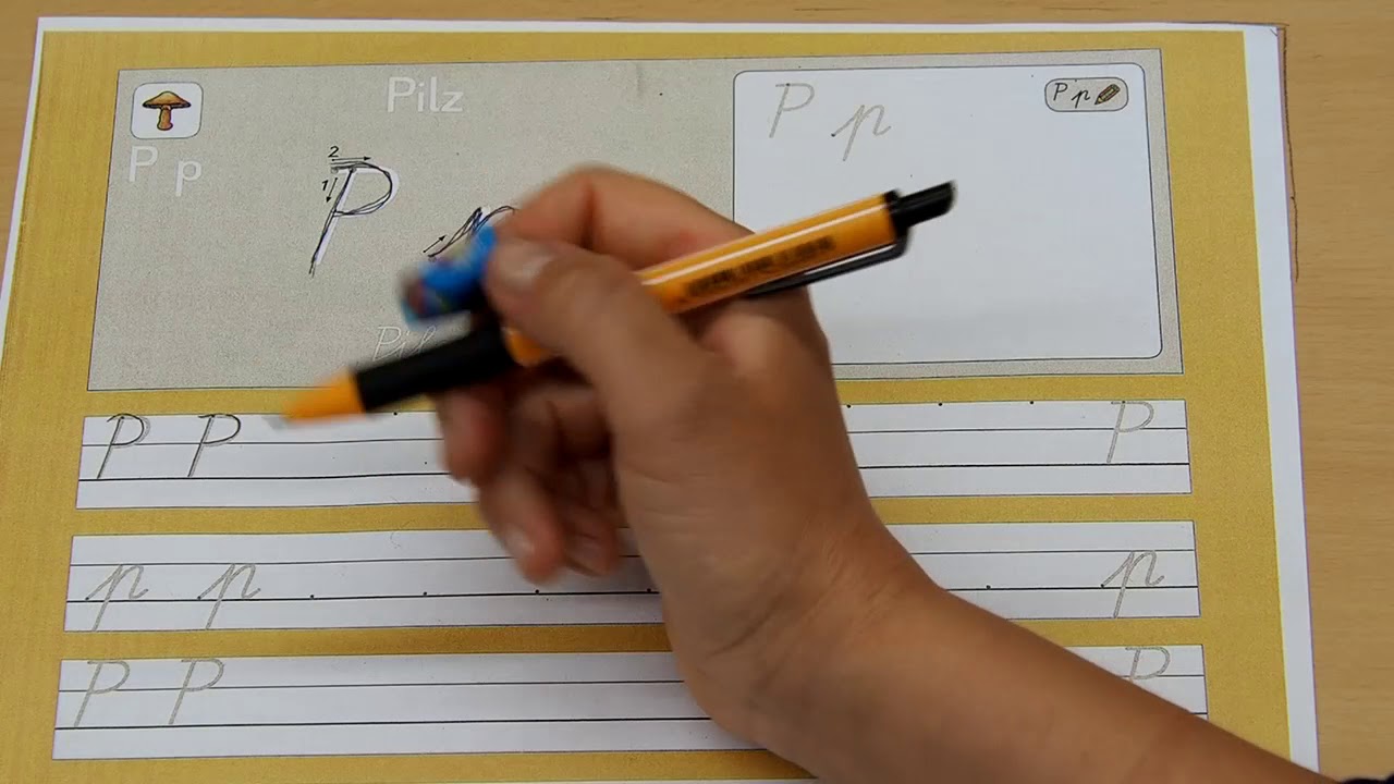 Klasse 2: Schreibschrift Buchstabe P und p