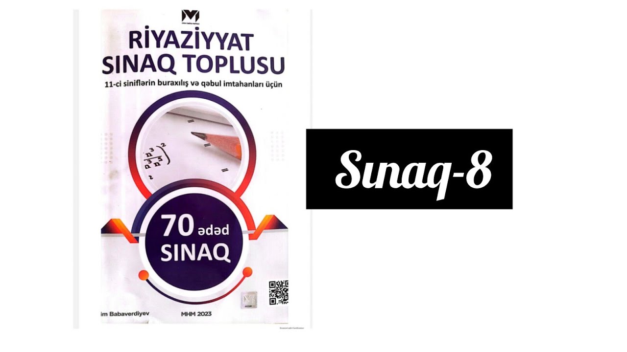Sınaq-8. MHM-2023. 70 sınaq #share #maths #11cisinif #mathematics #subscribe #school #miq #blok