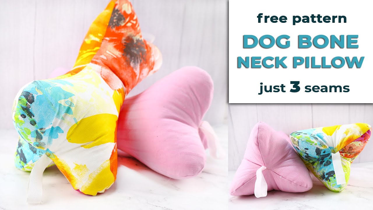 Dog Bone Neck Pillow Pattern and Tutorial - Just 3 seams