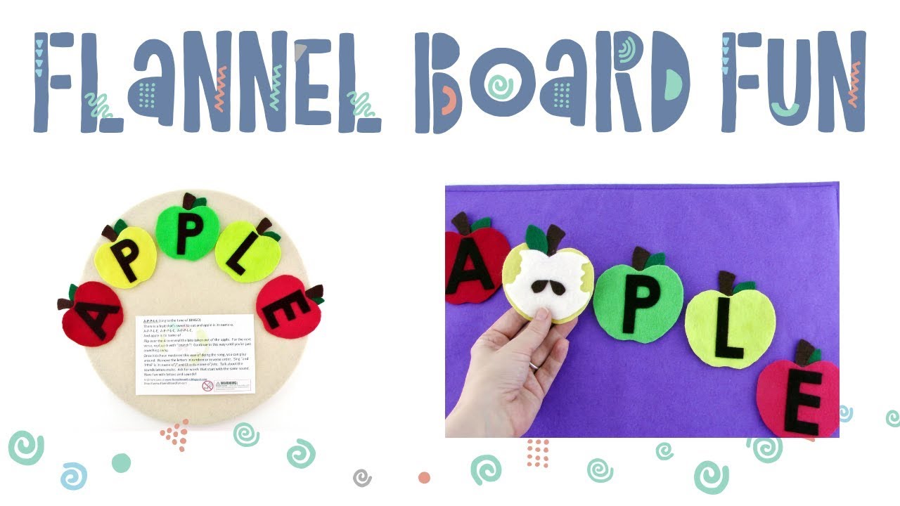 APPLE Bingo Preschool Flannel Board Song for preschool circle time or library story time