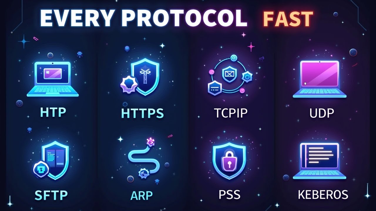 Every Protocol Explained FAST! | HTTP, HTTPS, TCP/IP, SSH & More (Part 1)