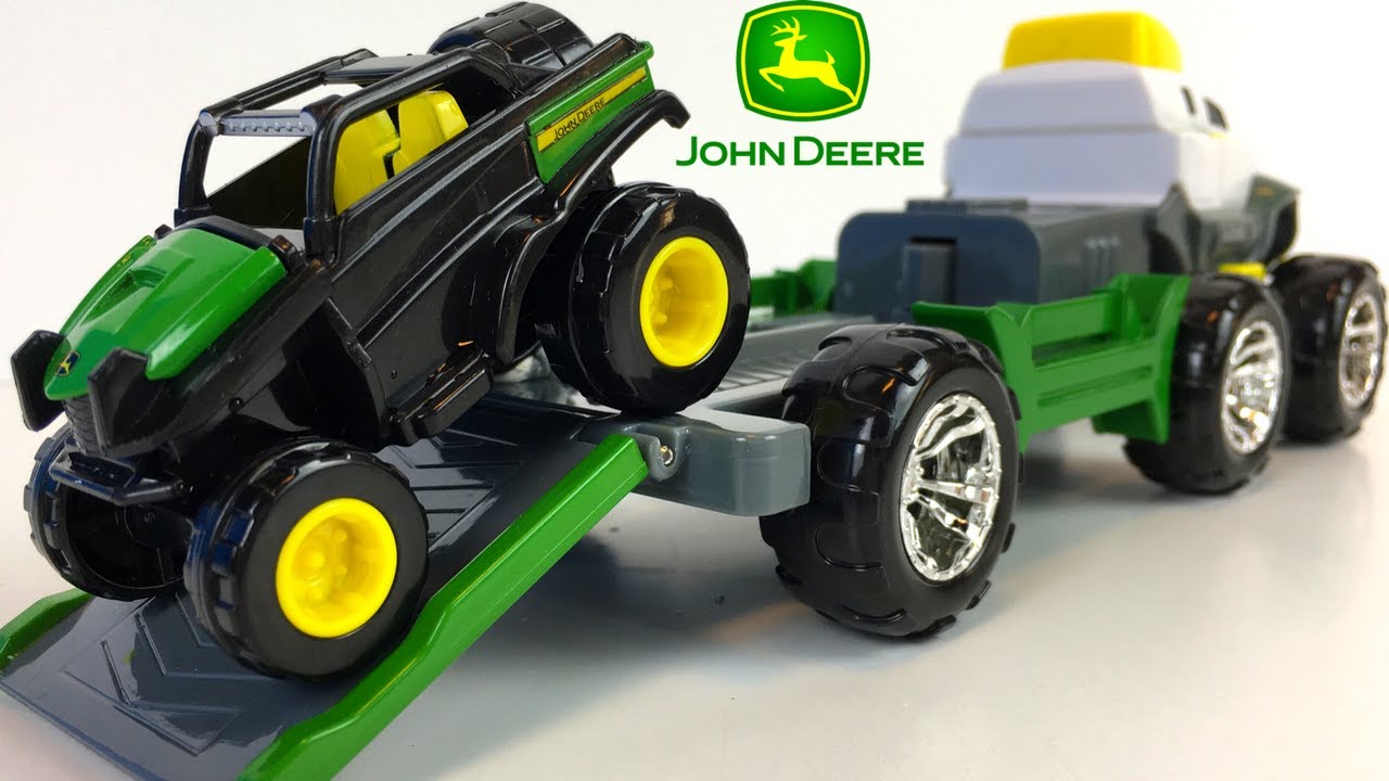 JOHN DEERE MIGHTY MOVERS OFF-ROAD LAUNCHER PLAYSET WITH TRUCK AND GATOR VEHICLE INCLUDED - UNBOXING