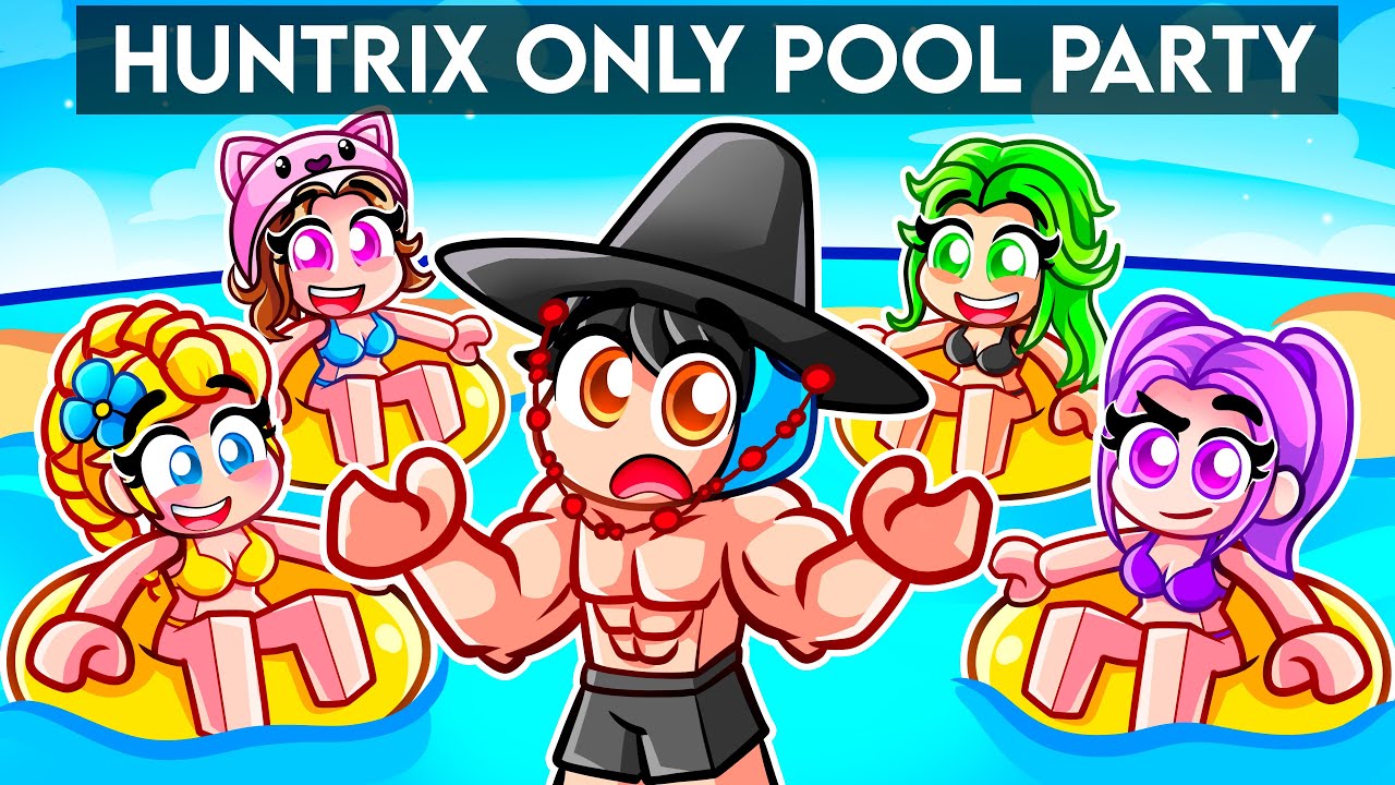 JUNI Omz STUCK at a HUNTRIX GIRLS only POOL PARTY (Kpop Demon Hunters)