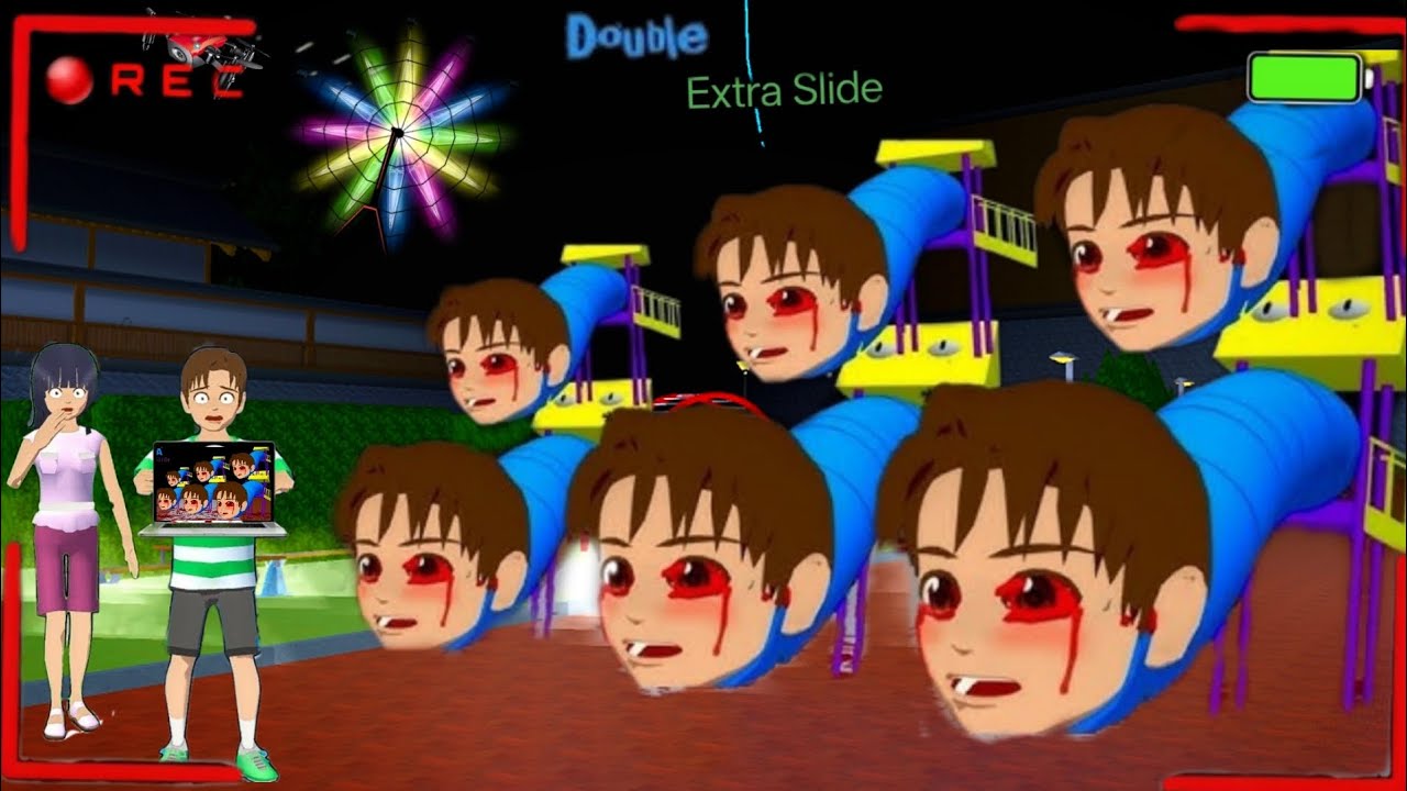 Yuta Mio P@nicked After CCTV Recorded a Double Extra slide at Night 😱| SAKURA School Simulator