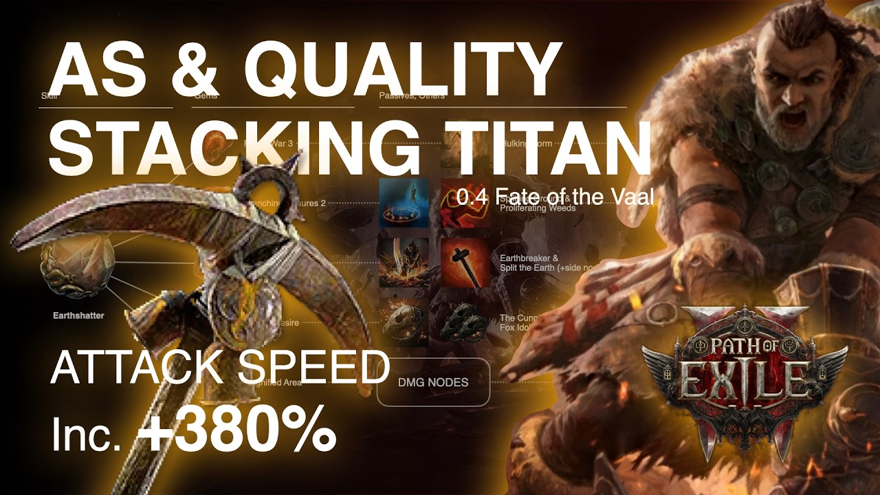 【PoE2 0.4】ATTACK SPEED & QUALITY STACKING TITAN / BROKEN SINGLE TRGT BUILD