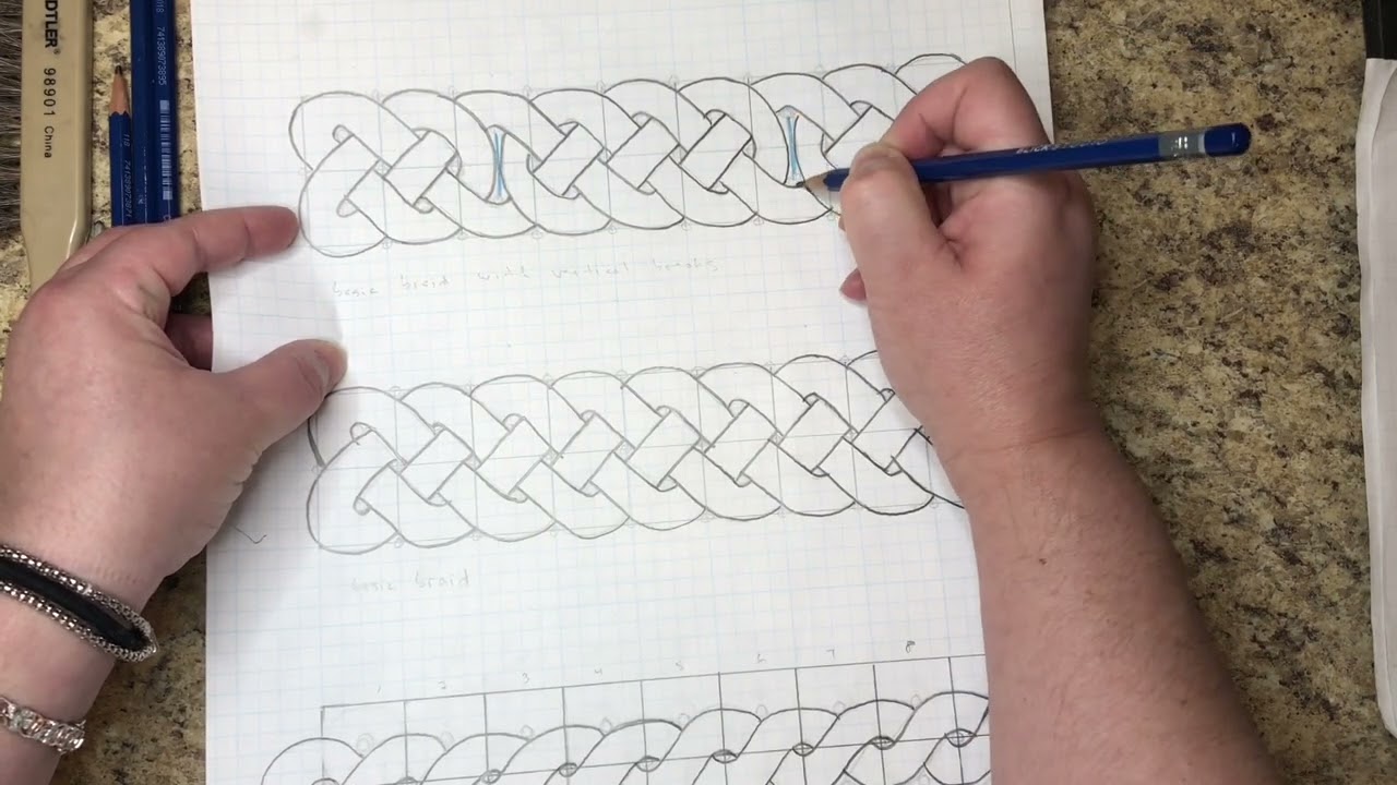 How to draw a basic Celtic braid with a vertical break