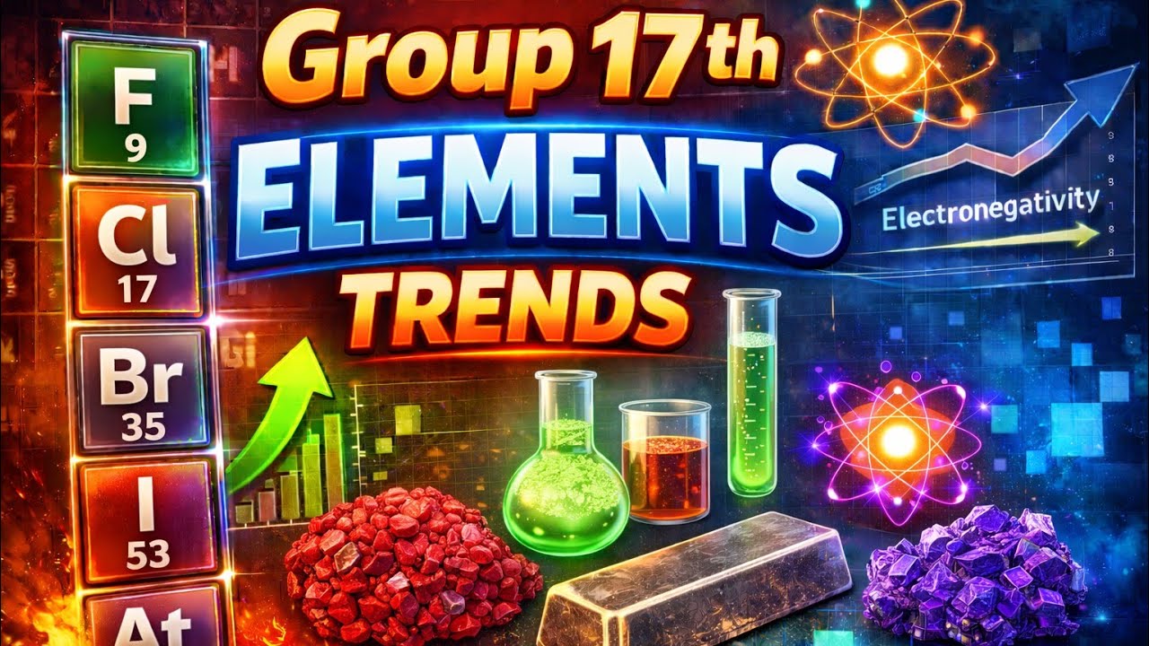 Group 17th Elements and their hydrides | All Trends | P - Block | JEE | NEET 