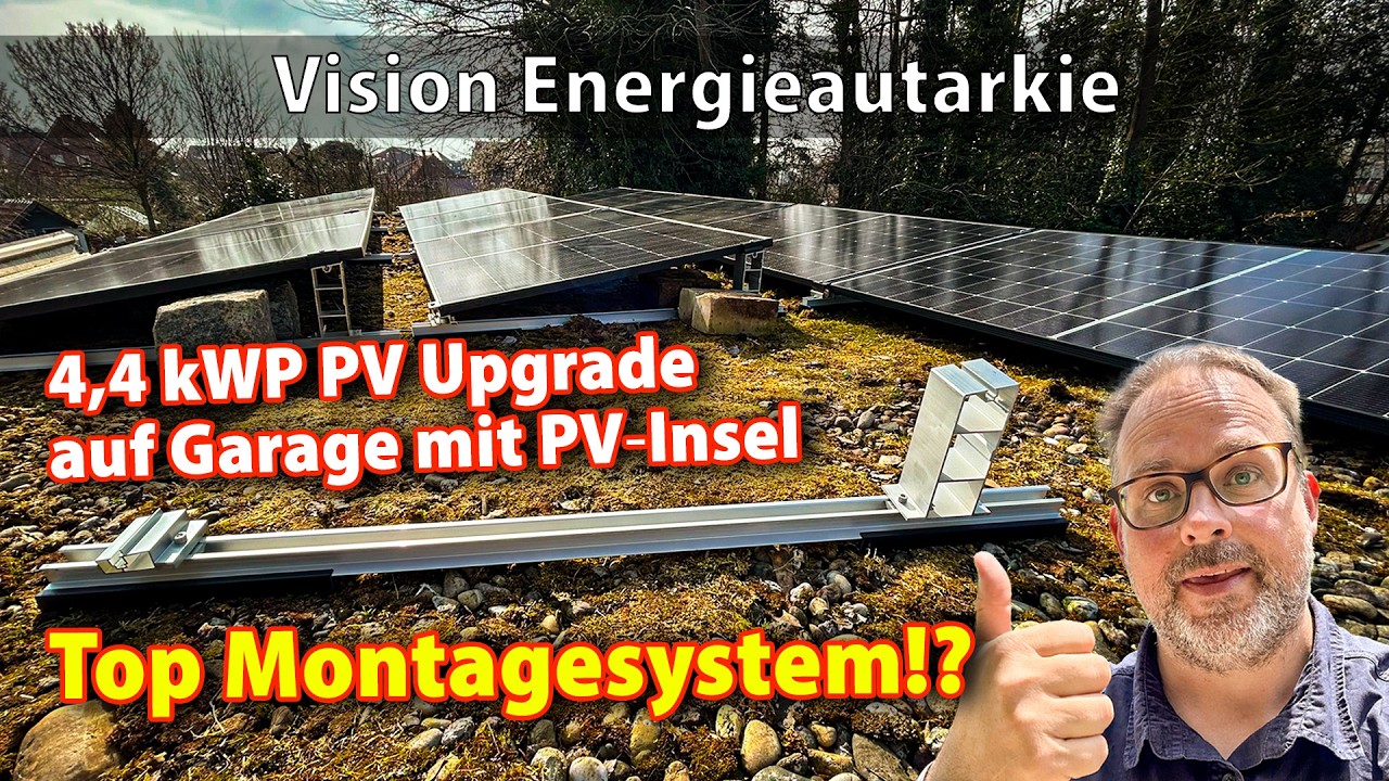 4,4kWp PV Upgrade mit PV-Insel Flachdach Montagesystem - einfach und schnell