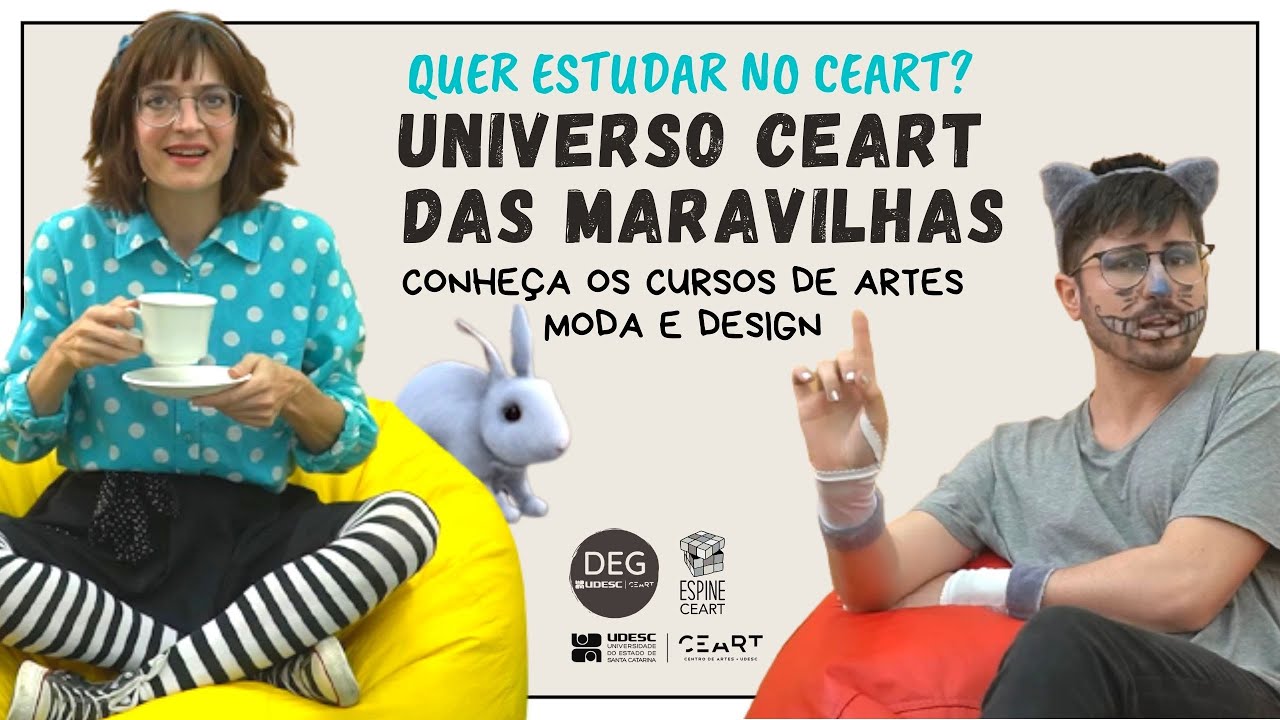 Quer estudar no CEART? Conheça os curso de Artes Visuais, Teatro, Música, Moda e Design.