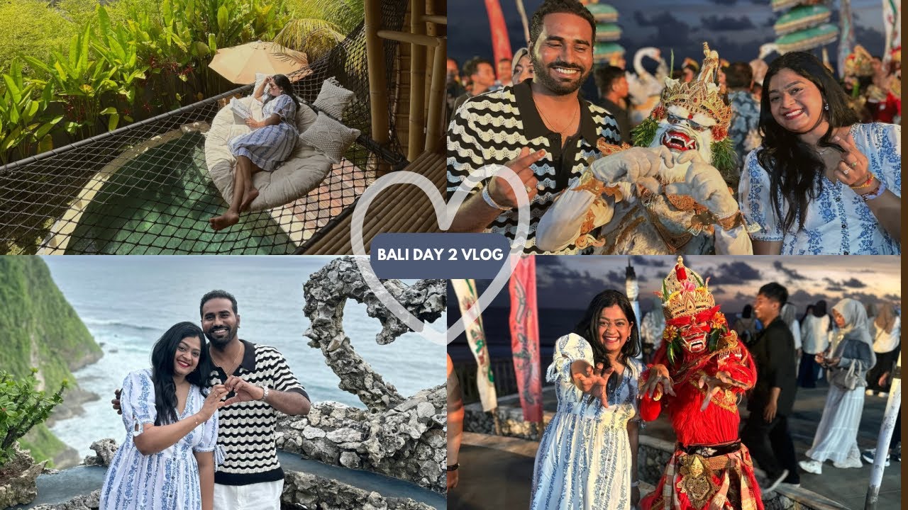 మా Bali Airbnb Villa Tour | Ocean Cliff Top Restaurant |  Kecak Dance  | Day 2 |