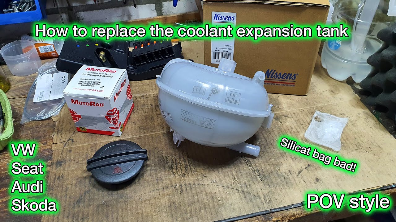 How to replace the Coolant expansion tank on Seat Leon, VW, Audi & Skoda