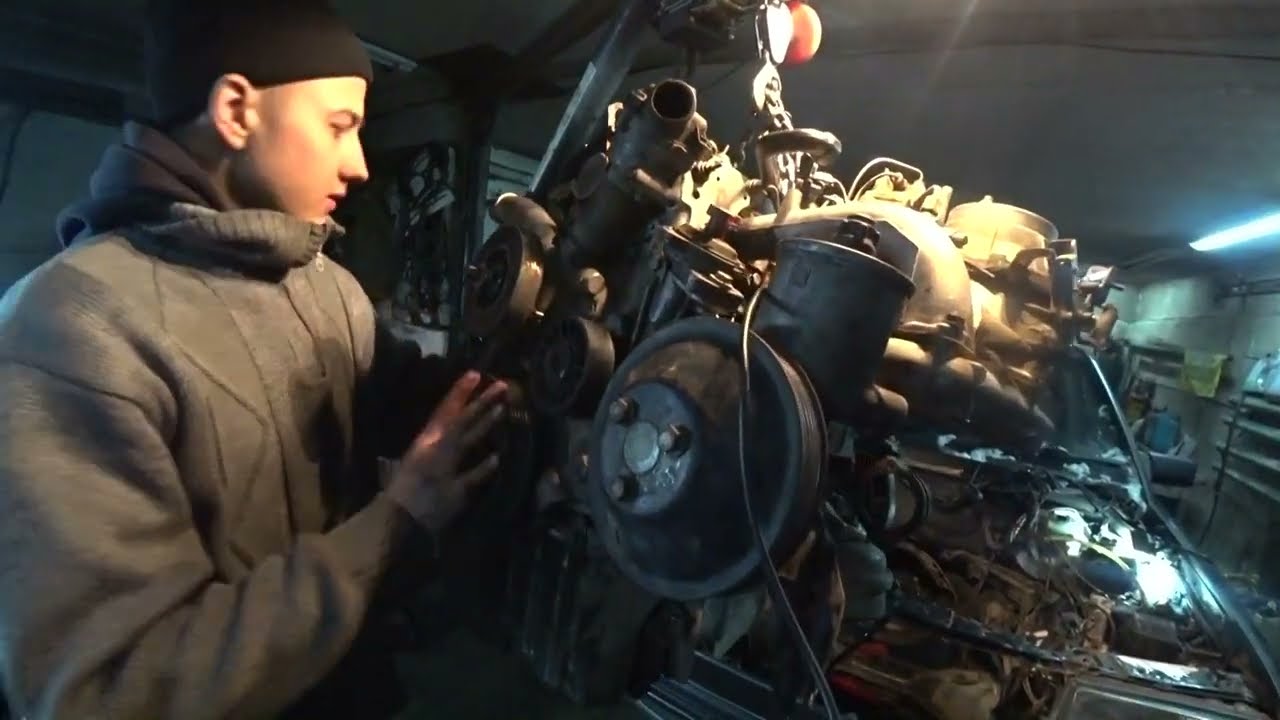 Установка двигателя в 190 Мерседес ,всё пошло не по плану танцы с бубном.