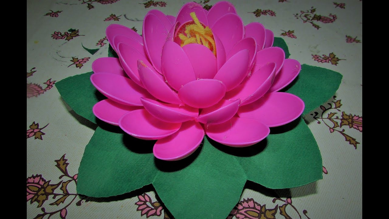 DIY plastic spoon LOTUS - easy & fun