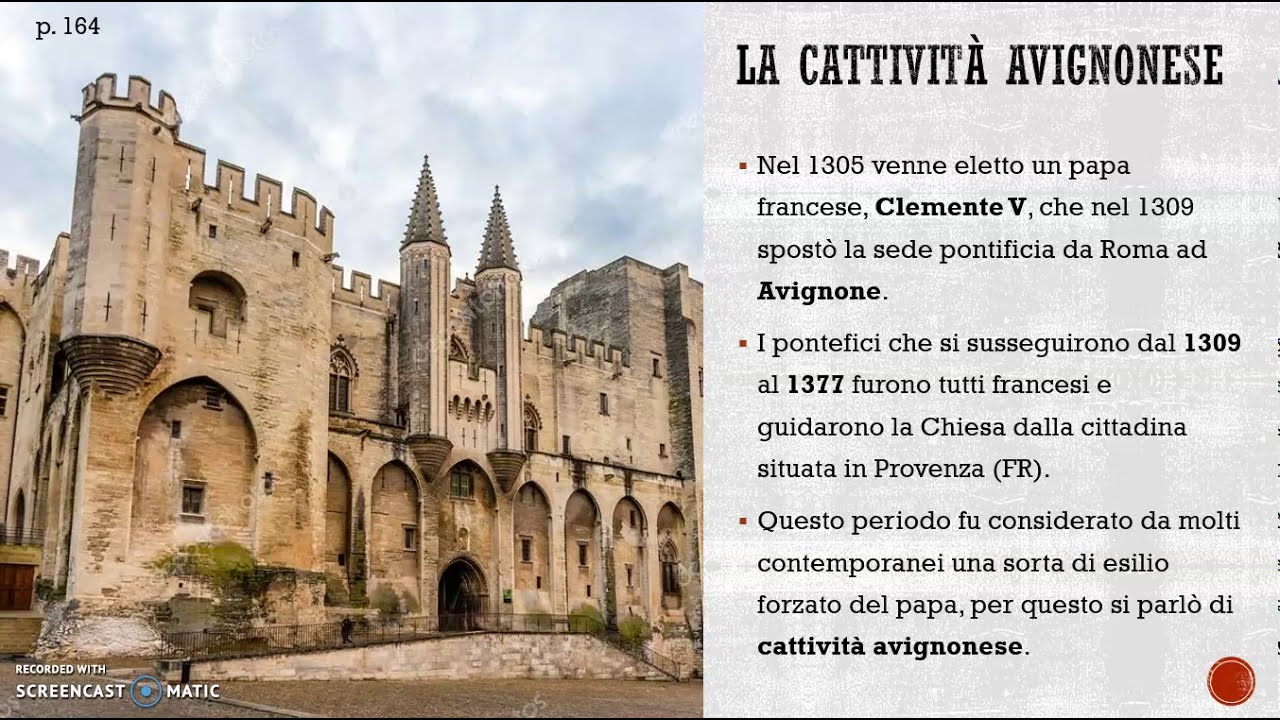 Cattività Avignonese, Grande Scisma d'Occidente, Wycliff e Hus.