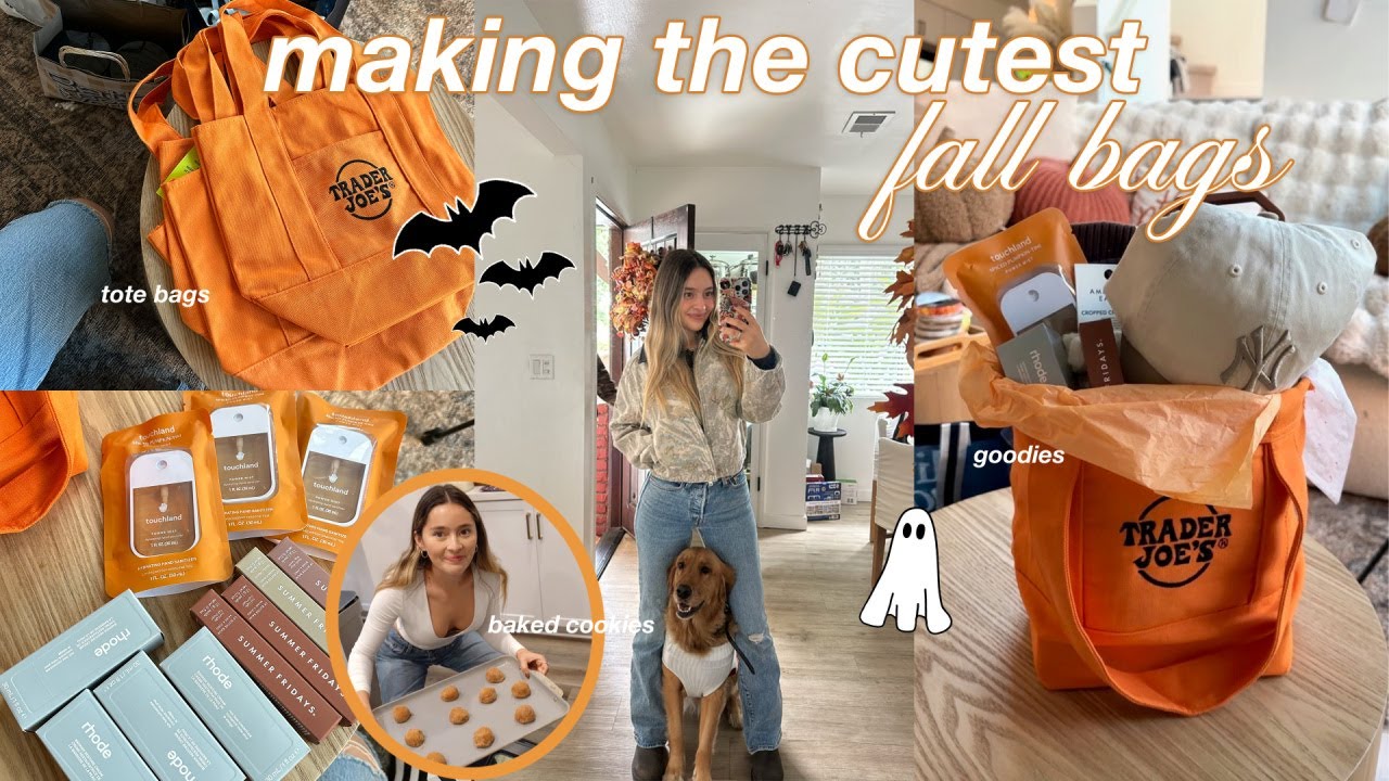 I made the ULTIMATE gift bags for my friends  💌✨ | trader joes bags, rhode barrier butter, Stanleys