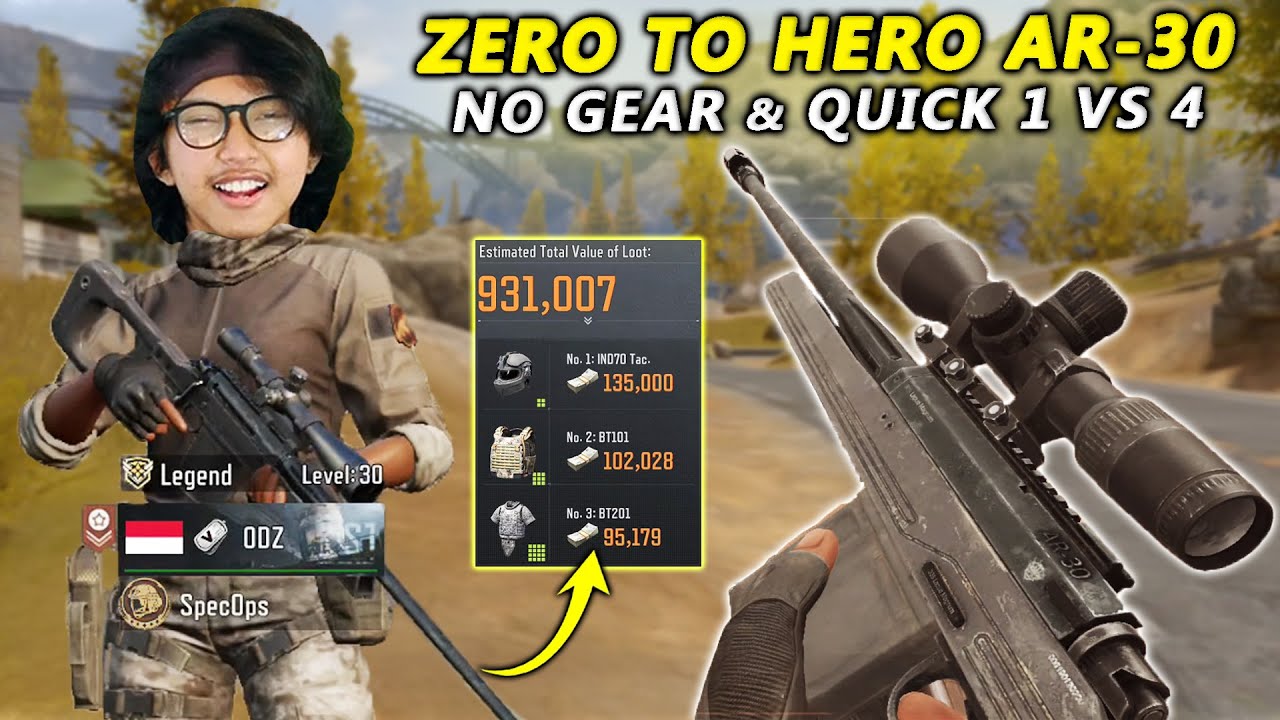 THE BEST SNIPER GAMEPLAY IN ARENA BREAKOUT! 1 vs 8 With Zero AR-30 TO HERO (Rank Legendary)