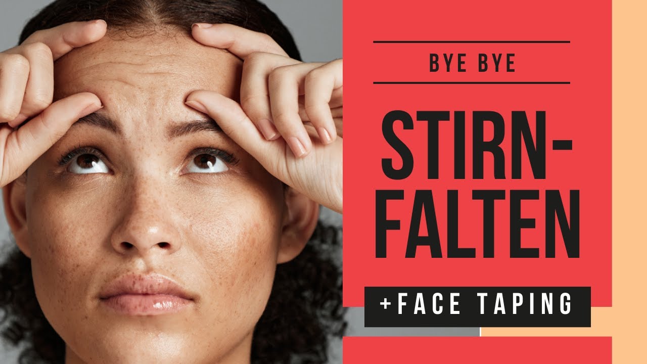 Stirnfalten wegbekommen 💯 Stirn glätten und straffen Kopf + Stirn entspannen Massage & Face Tape