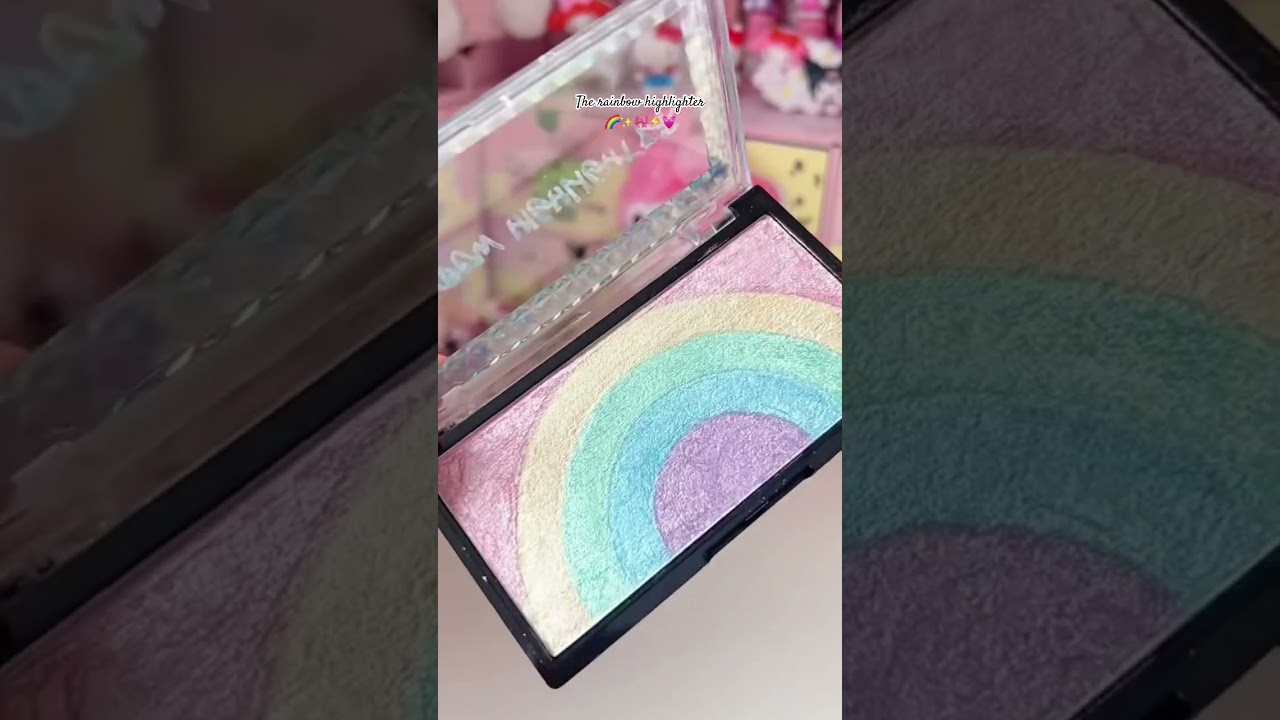 Rainbow 🌈 highlighter from Revolution 🎀✨⚡️🫶🏻 #makeup #highlighter #reels #shorts