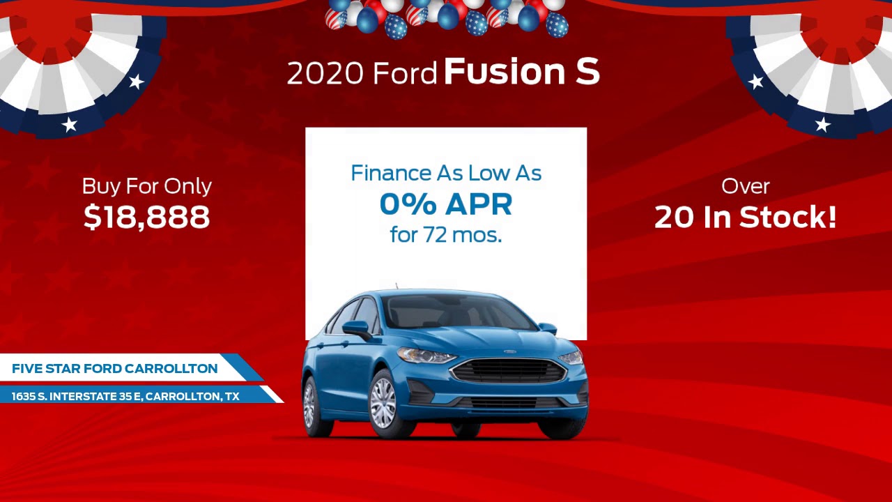 Five Star Ford Carrollton | Ford Fusion July Offer