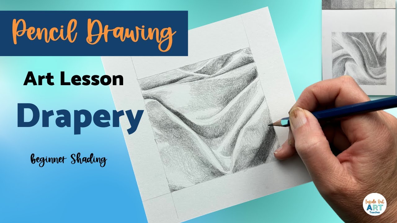 How to Draw Draperies or Fabric Folds - Pencil Shading | High School Art Lesson