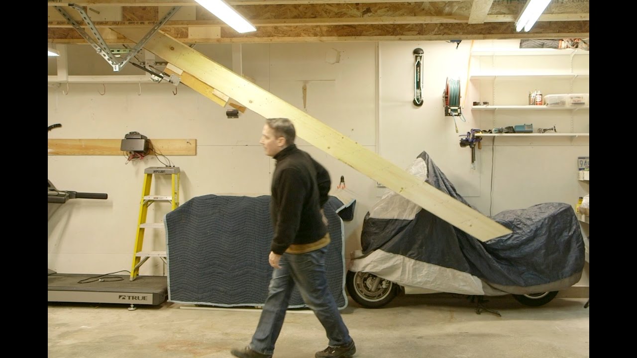 Retracting Garage Stairs & Hoist Lift