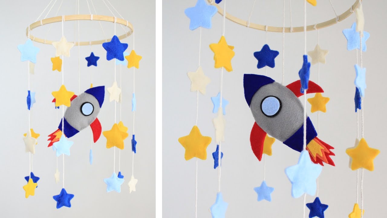 DIY  Space Theme Baby Mobile | Handmade Baby Mobile |  with PDF