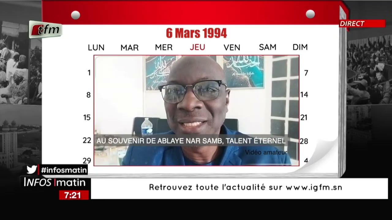 1 jour au SENEGAL | 6 Mars 1994 : AU SOUVENIR DE ABLAYE NAR THIAM, TALENT ÉTERNEL  - 06 mars 2026
