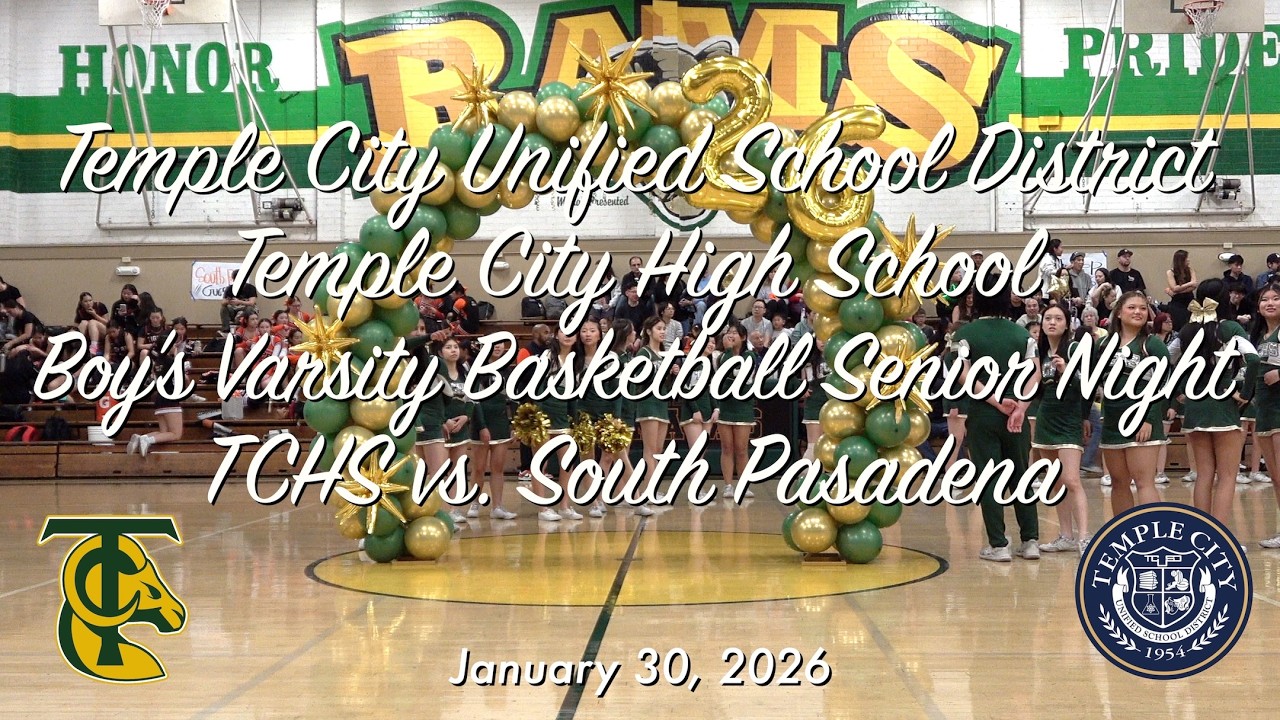 January 30, 2026 – Temple City High School Boy's Varsity Basketball vs. South Pasadena High School