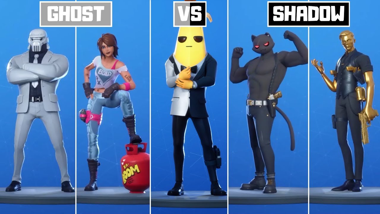 All Ghost vs Shadow Skins Edit Styles in Fortnite Chapter 2 Season 2!