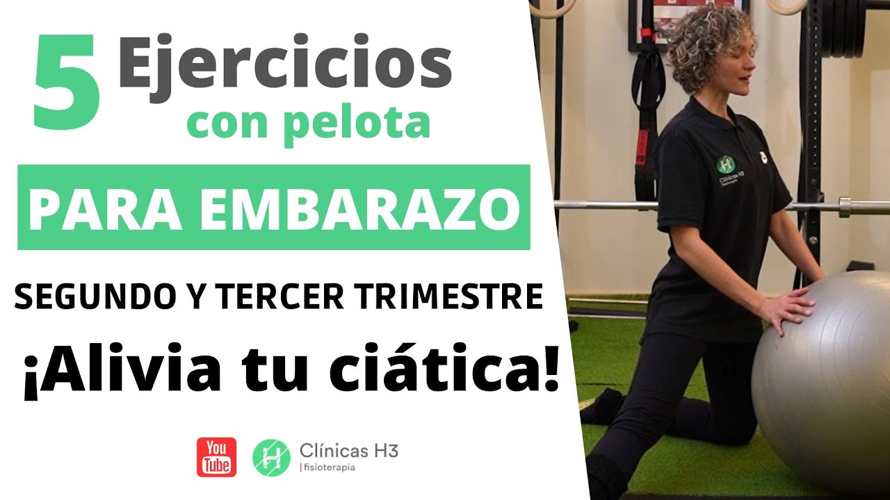 5 ejercicios con PELOTA✅SUPER EFECTIVOS✅para ALIVIAR CIÁTICA en el EMBARAZO
