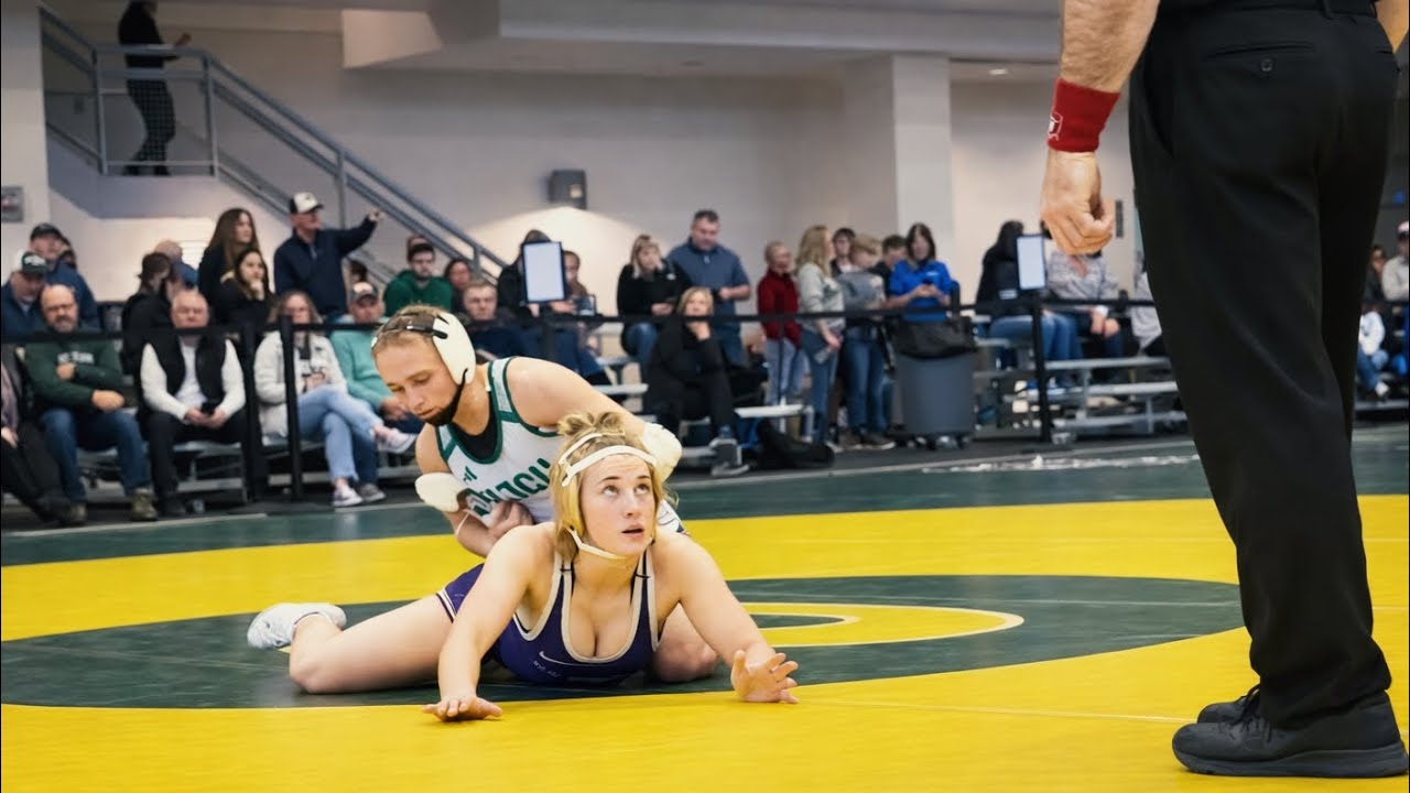 Intense USA Wrestling Match – Female Athlete Under Pressure | High School Tournament Showdown #wwe 