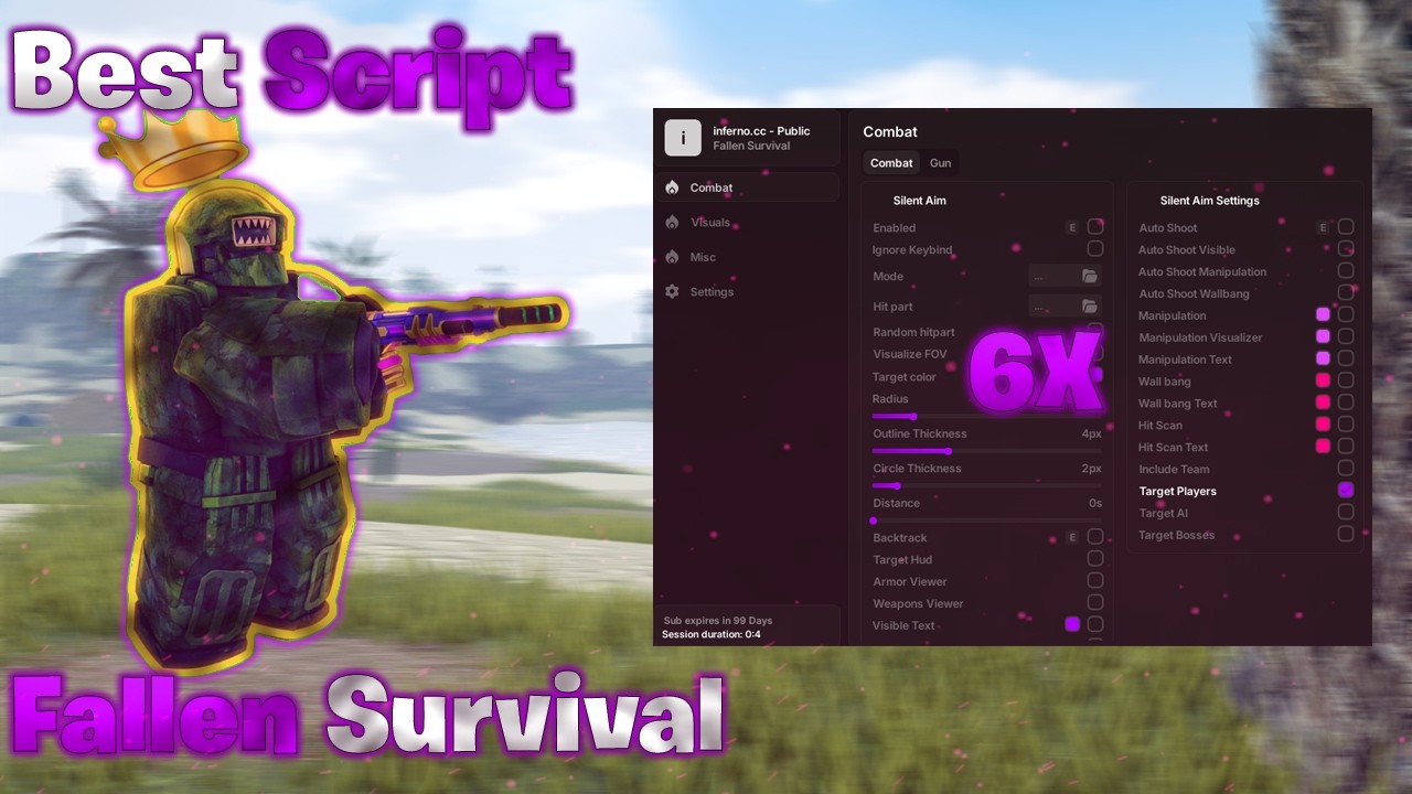 The Best Free Fallen Survival Script | Silent Aim, Visuals, No Bans, Manipulation
