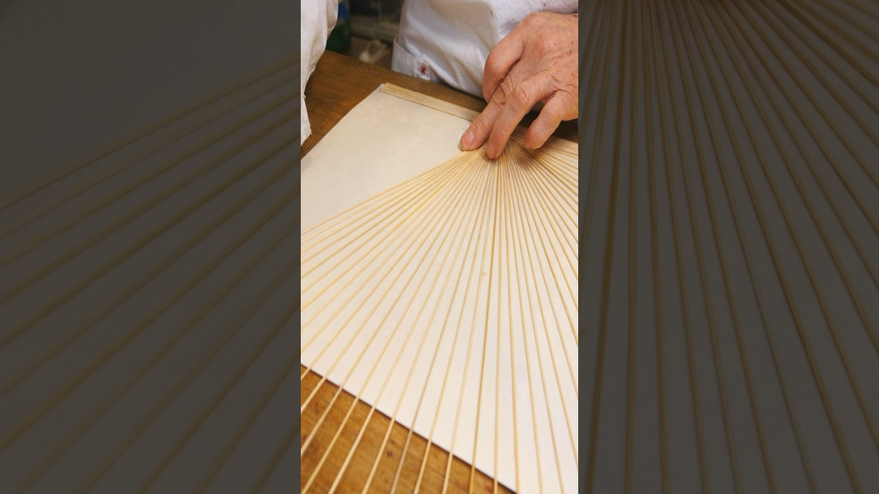 The process of making traditional Korean fans passed down from generation to generation.