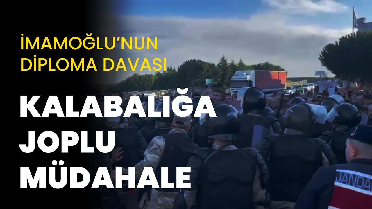 İmamoğlu’nun diploma davası öncesinde kalabalığa joplu müdahale