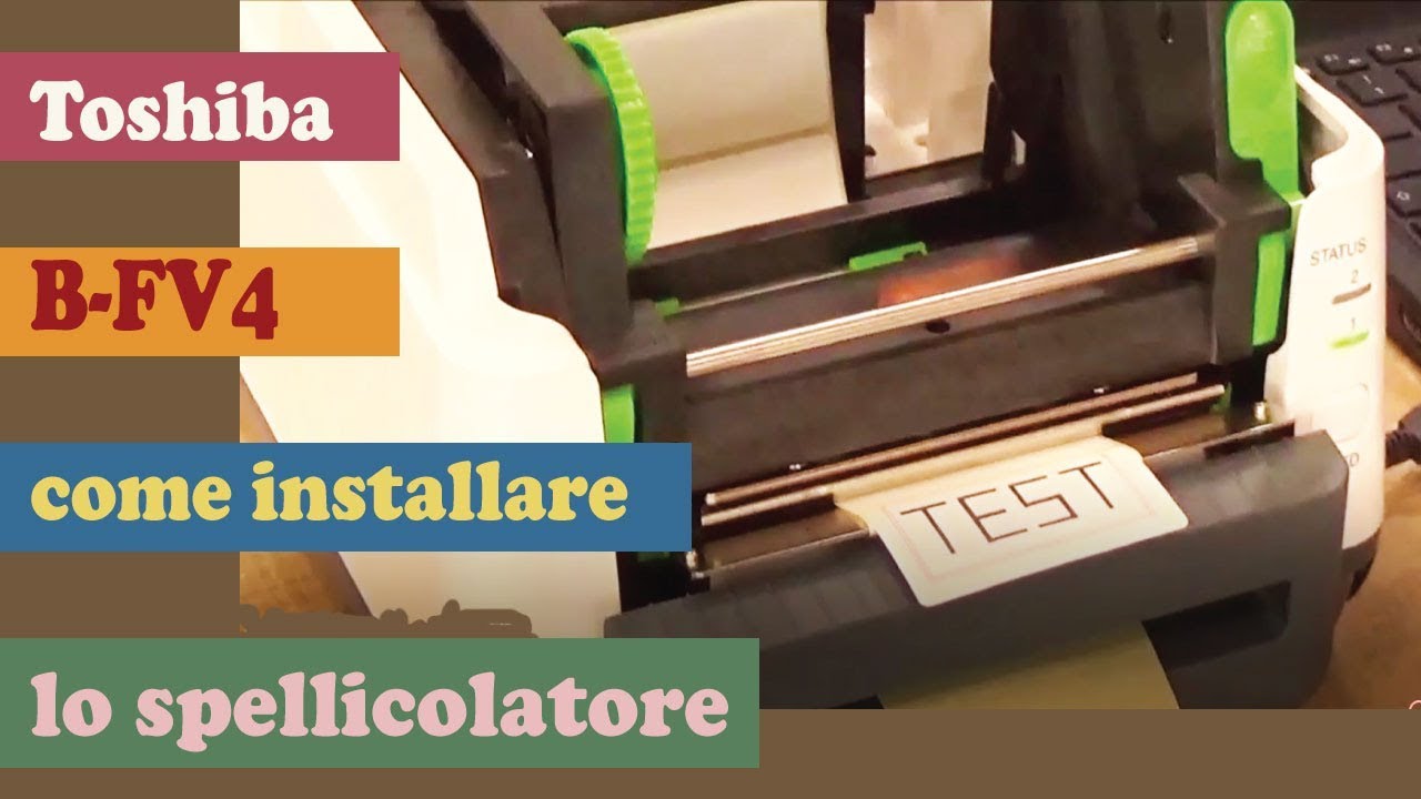 Stampante BFV4 come installare lo spellicolatore di etichette