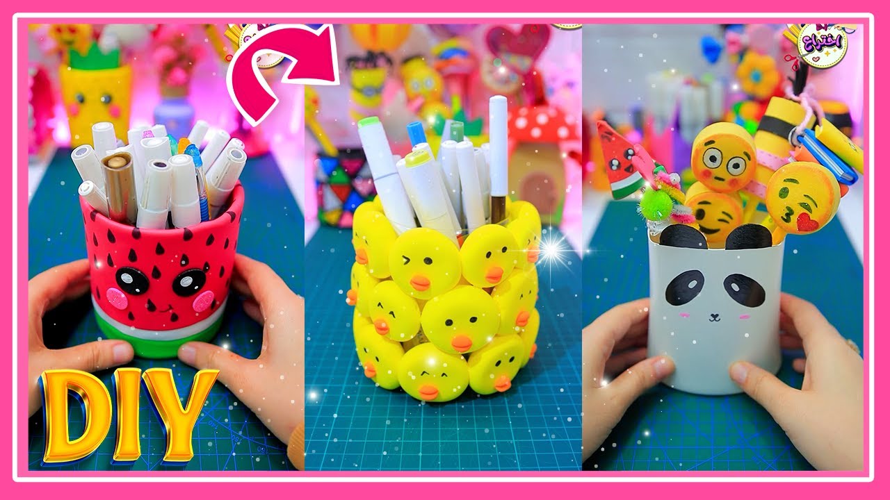5 افكار لمنظمات الأقلام بخامات من البيت 🥰❤