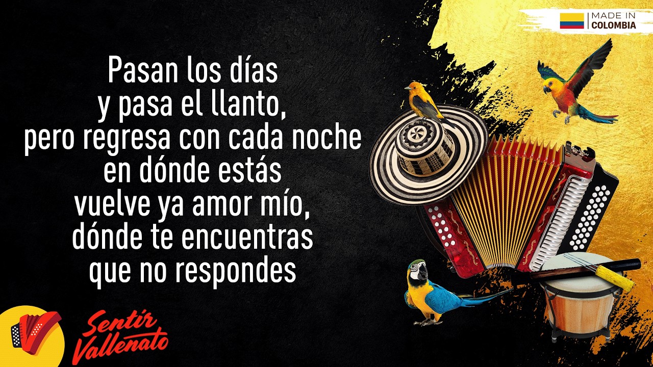 Y No Regresas, Binomio De Oro De América, Video Letra - Sentir Vallenato