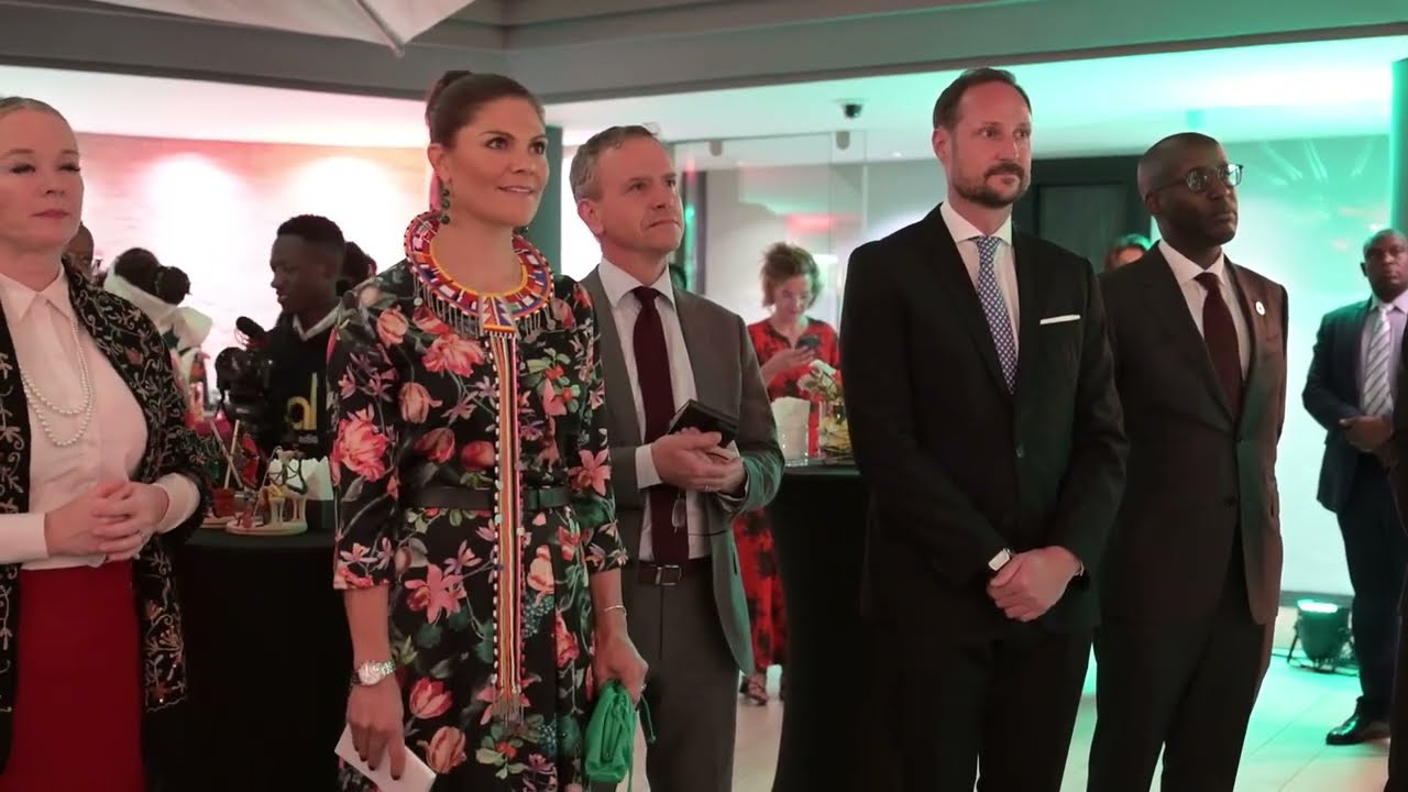 Crown Princess Victoria of Sweden goes to a Pool Party with Crown Prince Haakon