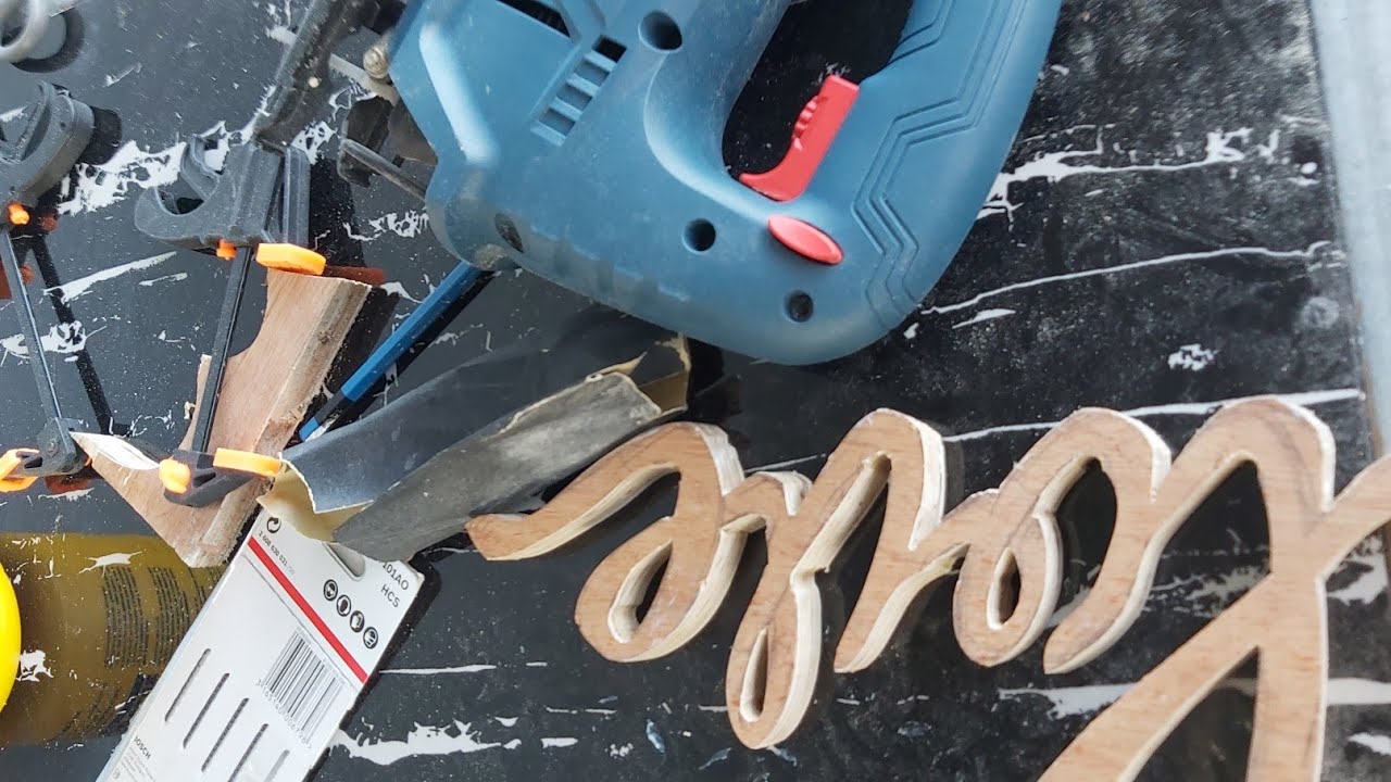 TRYING JIGSAW ON WOOD LETTERS