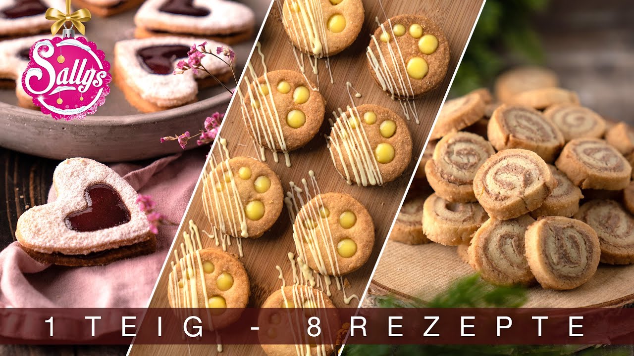 Plätzchen backen: 1 Teig - 8 Rezepte / Weihnachtsrezepte /  Sallys Welt
