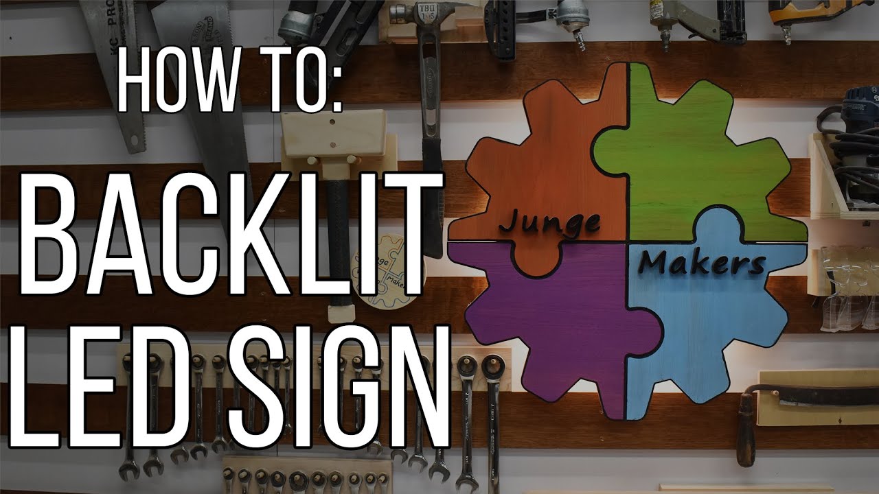 How to Make an LED BACKLIT SIGN with Your Logo on it
