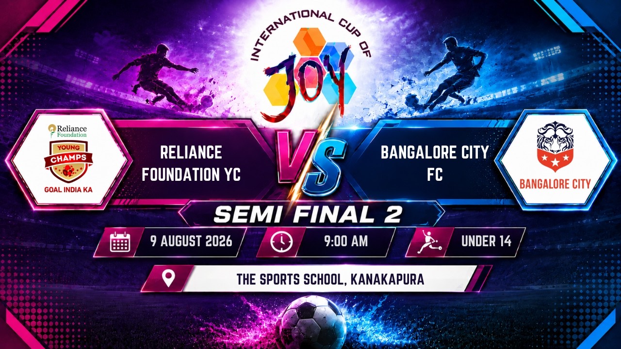 🔴 LIVE | Reliance Foundation YC vs Bangalore City FC | U14 Semi-Final 2 | ICOJ 2026