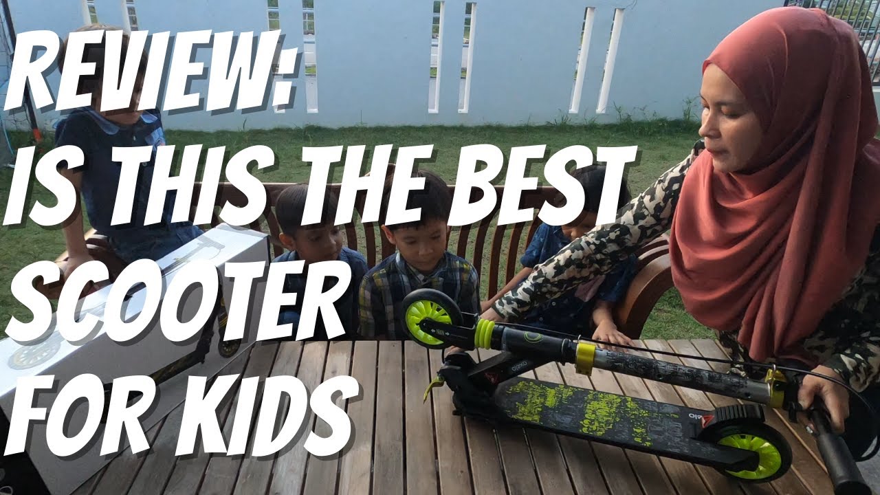 Unboxing OXELO: Mid 5 Kids' Scooter With Handlebar Brake And Suspension - Black/Green
