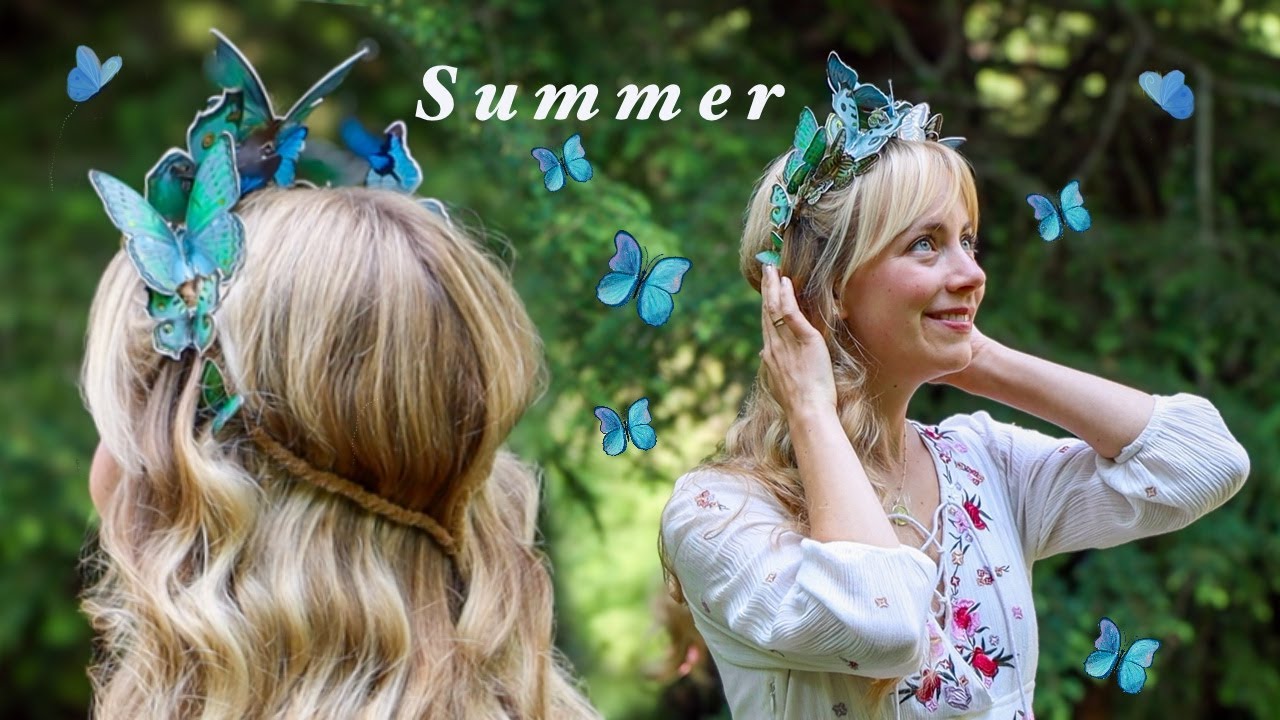 Make a Butterfly Crown with me 🦋✨ (budget friendly craft) Wildflower Dream Girl Summer 2.0